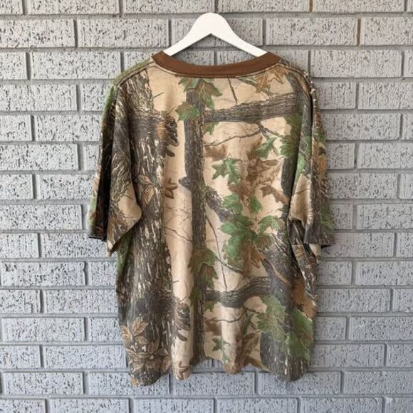 Vintage 90s Real Tree Camo Single Stitch T-Shirt Size XL Boxy Fit - Picture 5 of 8